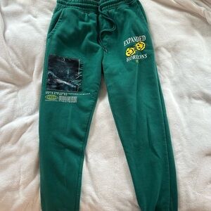 Green Patchwork Joggers